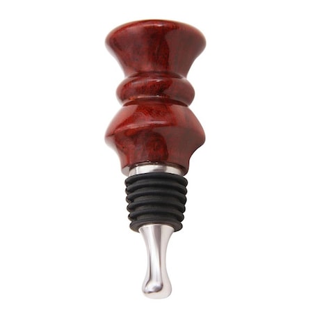 Solid Rosewood Flat Top Stainless Steel Wine Bottle Stopper